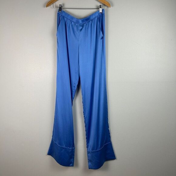 SER.O.YA ELLISON SILK TOP & MATCHING BLUE SILK PANTS SET - Picture 5 of 16